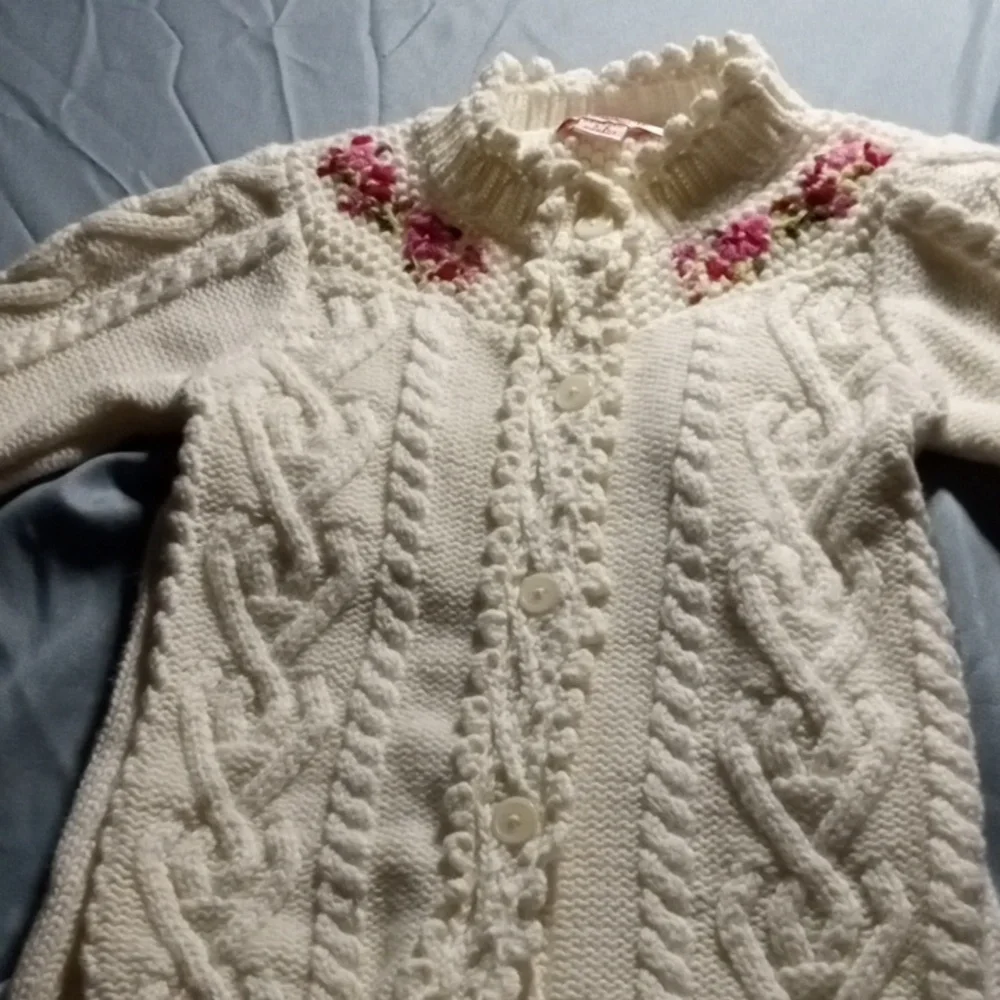 Like New, Baby Gap 3-6 Months Cable Knit Sweater Footed Onesie Coverall - Picture 5 of 13